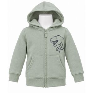 Cat & Jack Toddler Boys 2T Beige Dinosaur Full Zip Fleece Hoodie Jacket